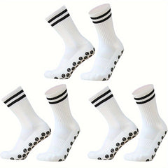 3 Pairs Non Slip Soccer Socks Breathable Sports Crew Socks Grip