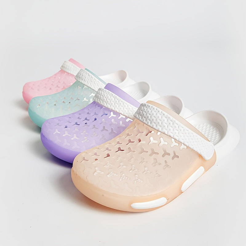 Women's Candy Clogs Hollow Out Closed Toe Slide Shoes