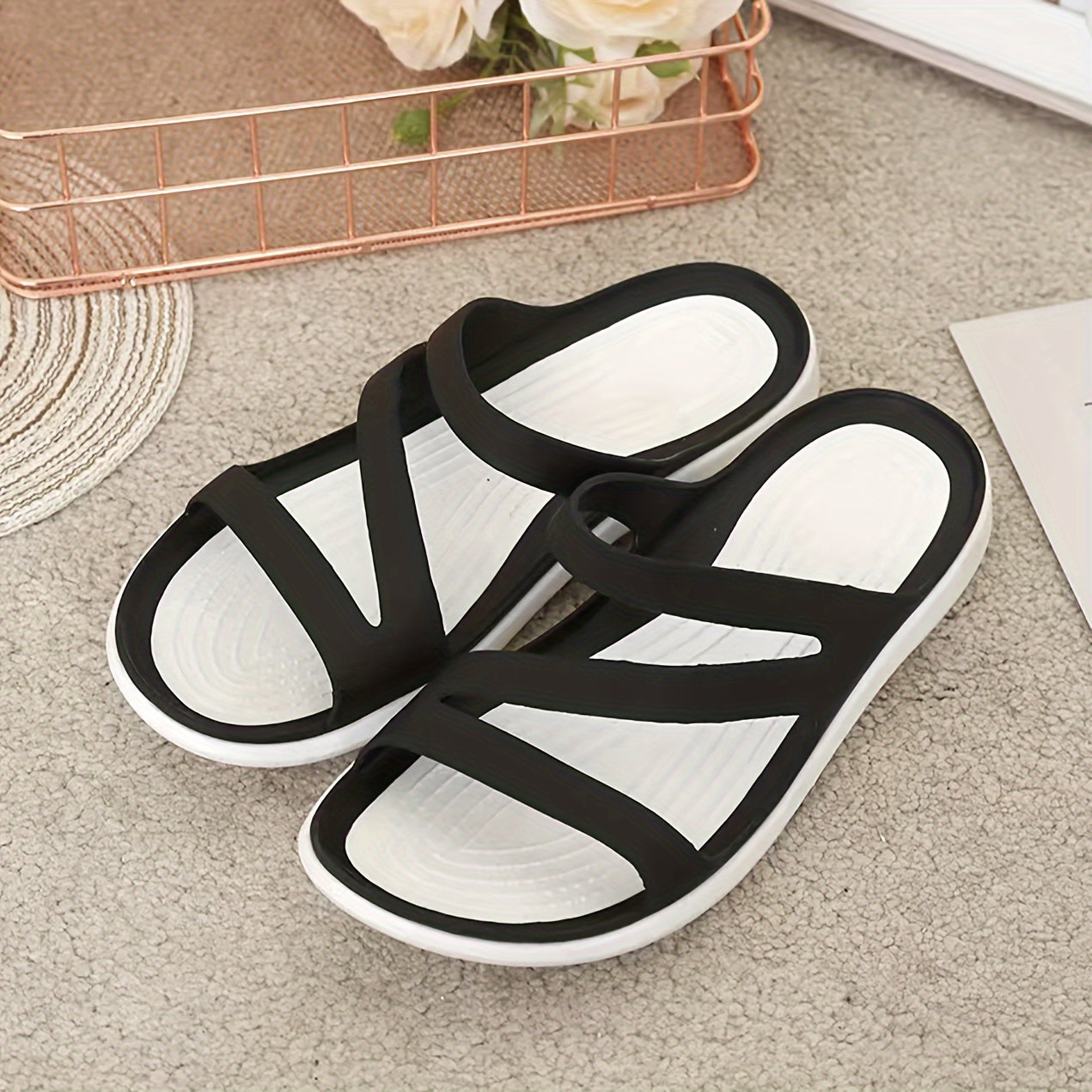 Women's Non-slip Summer Beach Flat Slides Slippers