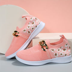 Women's Metallic Chain Decor Slip On Sneakers