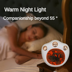 Portable Mini Heater with Night Light, 1200mAh Battery
