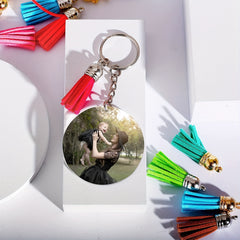 120pc Acrylic Keychain Blank w/ Rings & Tassels Bulk Craft Key Chain Men