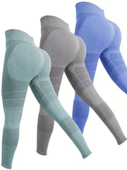 Solid Seamless Leggings Sports Fitness Yoga Running Trousers