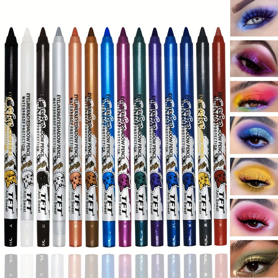 Colorful Eyeshadow Pen Waterproof Smudge Proof Long Lasting Eyeliner Pen