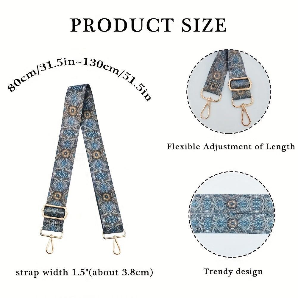 Vintage Pattern Bag Strap Replacement DIY Travel Accessories