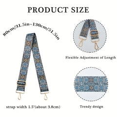 Vintage Pattern Bag Strap Replacement DIY Travel Accessories