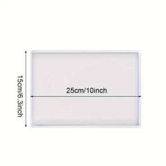 Rectangle Silicone Tray Molds for Resin Casting Golden Handle