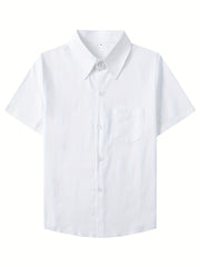 Boys Short Sleeve Button Down Shirt