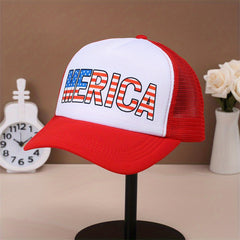 Merica Flag Baseball Cap Mesh Trucker Hat Adjustable Hip Hop Sun Hats