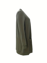 Open Front Cardigan with Pockets