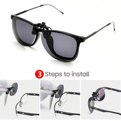 Aviator Big Size Clip On Sunglasses