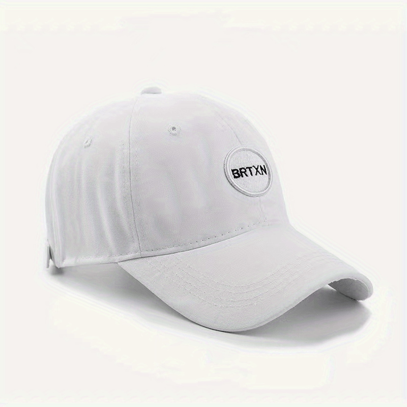 Unisex Sunshade Wide Brim Baseball Cap with Letter Embroidery
