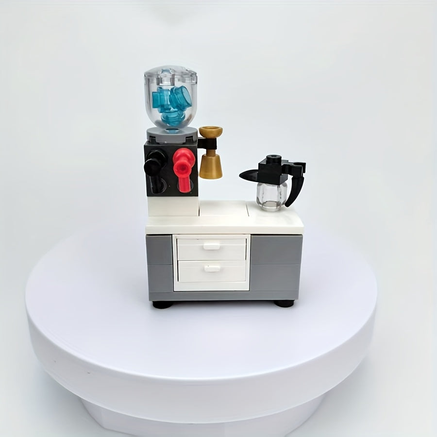 Mini Coffee Machine & Water Dispenser Building Blocks Set