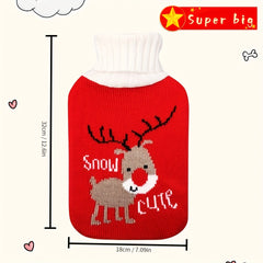Christmas Hot Water Bag Cartoon Knitted Warm Hand Hot Water Bag