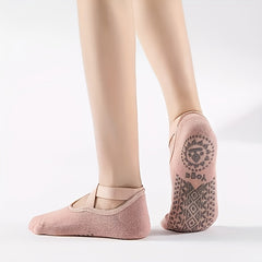 Criss Cross Cut Out Yoga Ankle Socks Women's Stockings