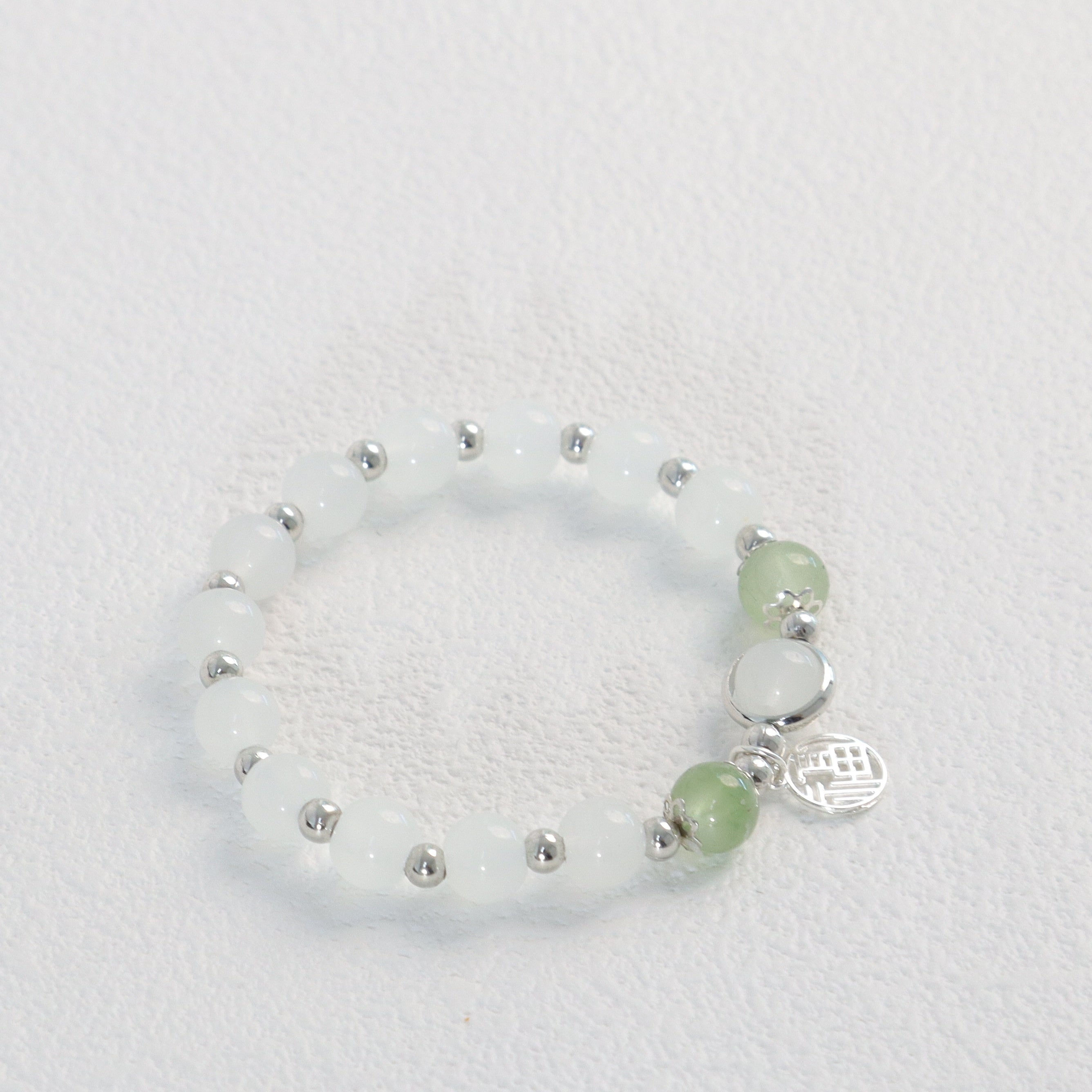 Artificial Jade Blessing Bracelet for Good Fortune, Ideal Gift