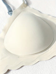 Scallop Trim Wireless Push Up Bra Women's Lingerie