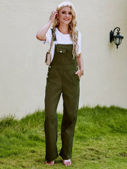 Casual Button Overall Jumpsuit Spring & Fall Women's Clothing