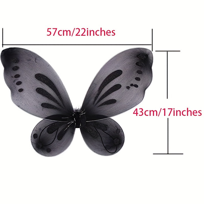 Kids Butterfly Fairy Wings for Dress Up - Christmas Halloween Party Supplies