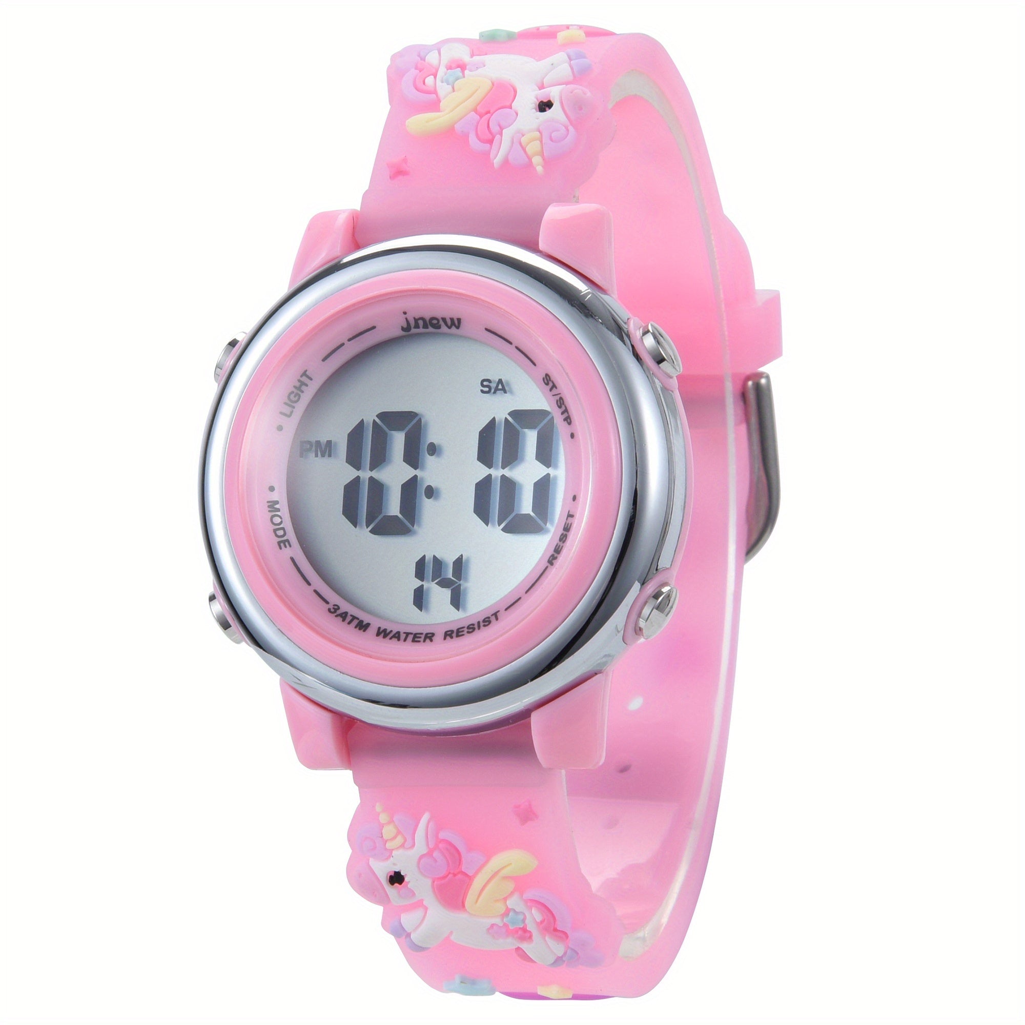Kids 3D Cartoon Silicone Strap Watch - 30M Waterproof Stainless Steel