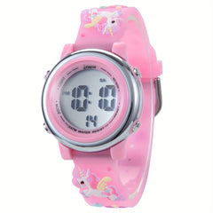 Kids 3D Cartoon Silicone Strap Watch - 30M Waterproof Stainless Steel