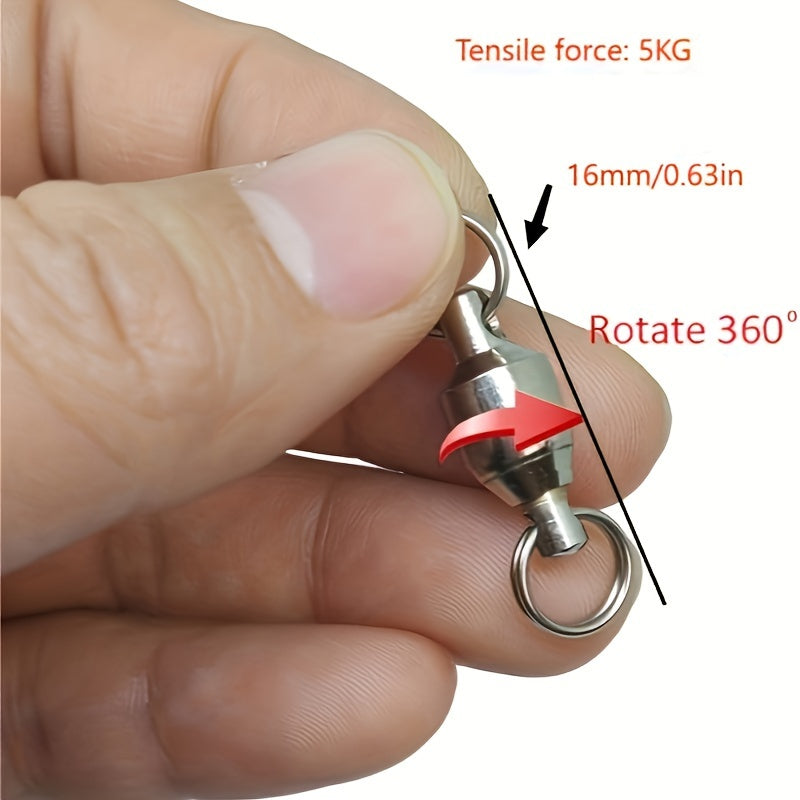 3pcs Quick Connect Fishing Tool High Strength Swivel Ball Bearing Swivel