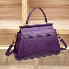 Arrival Women's Purple Quilted Crossbody Bag with Detachable Strap