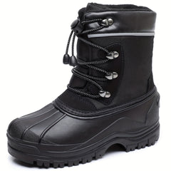 Boy's Snow Boots Fleece Lined Non slip Cozy Outdoor Hiking Shoes