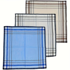 6pcs Men's Handkerchief Set Classic Plaid Soft Absorbent Pocket Square Hankies