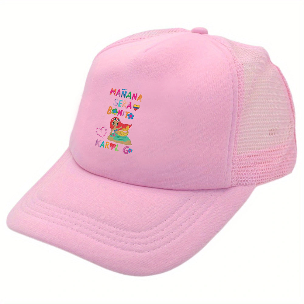 Mermaid Print Trucker Hat Candy Mesh Baseball Cap Lightweight Dad Hats
