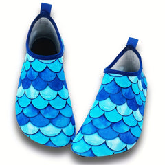 Kids Quick Dry Fish Scale Water Shoes Non Slip Lightweight Aqua Socks