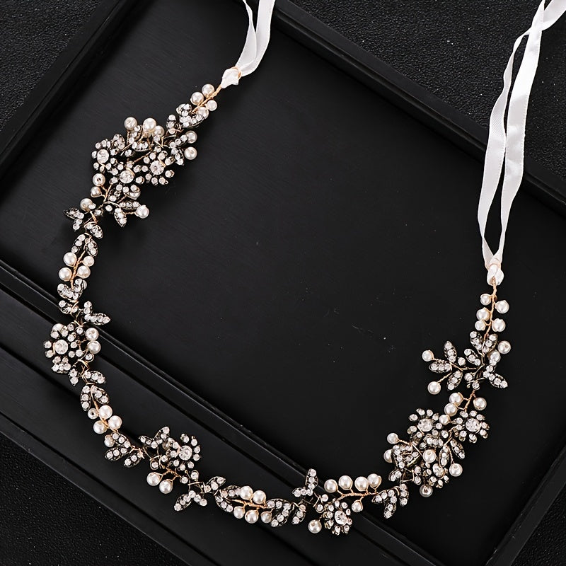 Bridal Flower Headband Alloy Leaves Wedding Headpieces Headwear