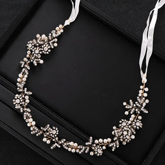 Bridal Flower Headband Alloy Leaves Wedding Headpieces Headwear
