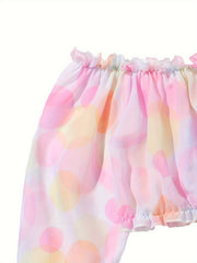 Girls Ruffle Trim 3pcs Bikini Set