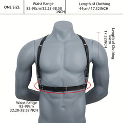 Punk Style Men's Leather Harness Shoulder Strap Belt