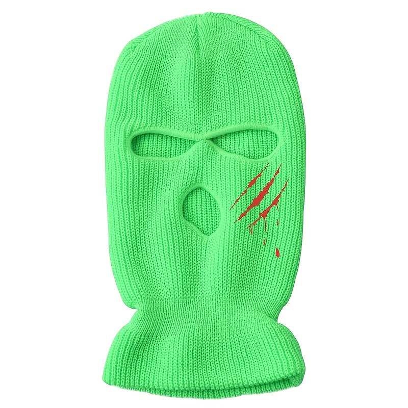 Embroidered Funny 3 Hole Ski Mask Women Balaclava