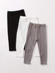 3pcs Girls Ribbed Legging Pants Set for 2-6 Years Old