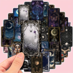 50pcs Star Moon Phase Flower Stickers for Winter Year