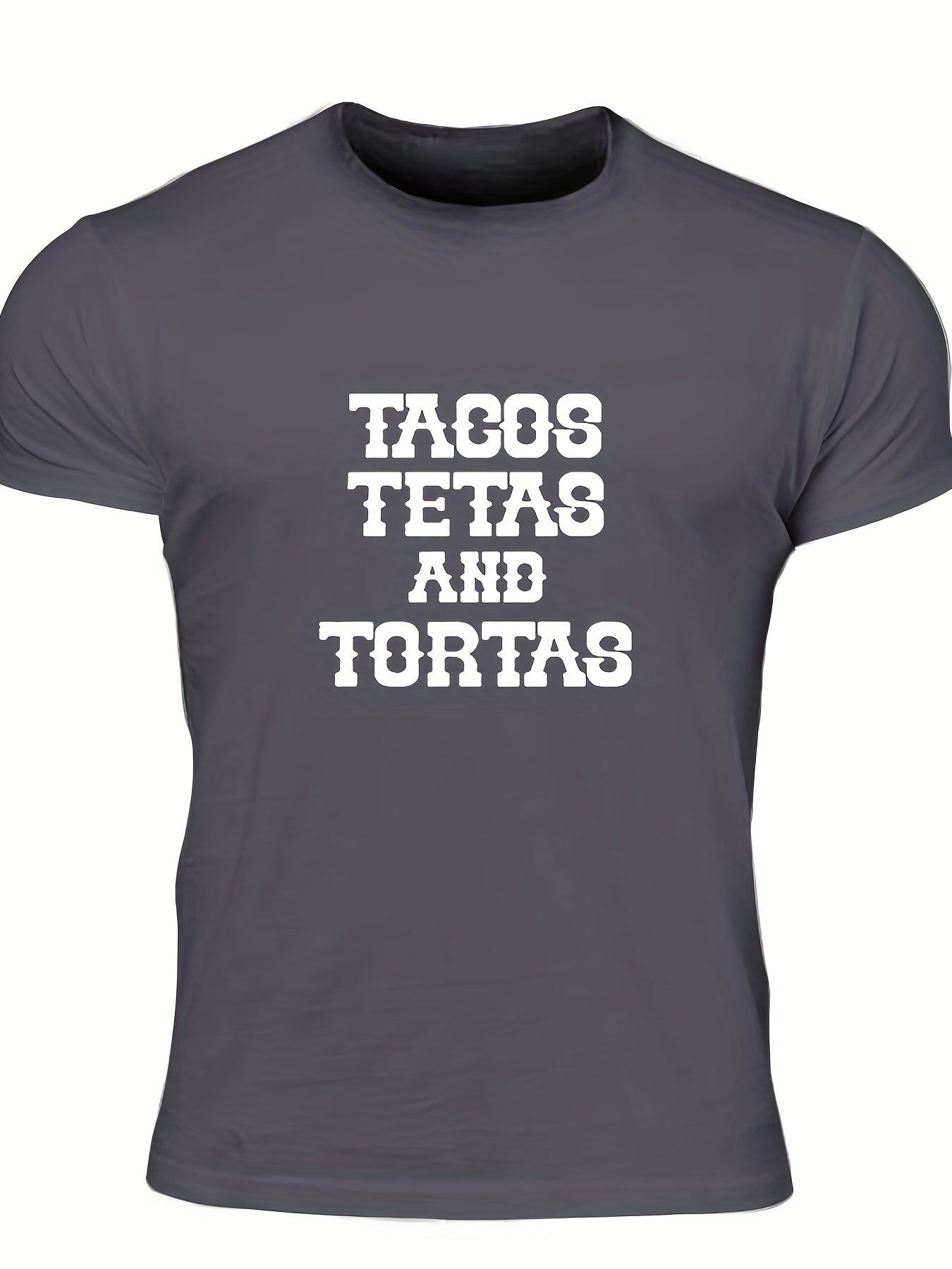 Men's Tacos Print T shirt Casual Tee for Summer Outdoor