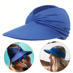 UPF 50 UV Protection Visors Hat Solid Sunscreen Beach Hat Women
