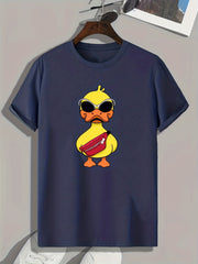 Duck Pattern Print Men's Sports T-shirt Graphic Tee