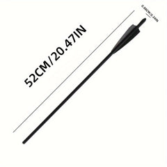 12pcs 20in Carbon Fiber Shield Feather Bowfishing Accessory Fish Catching
