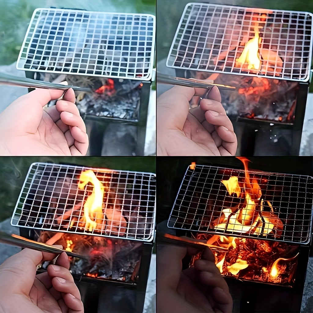 2pcs Stainless Steel Telescopic Fire Blow Pipes Camping Barbecue Stick