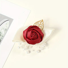 Satin Flower Wristband Floral Wrist Strap Bridal Wedding Decor