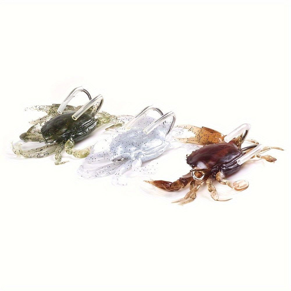 3pcs Bionic Soft Bait 19g Crab Bait for Sea Fishing Tackle
