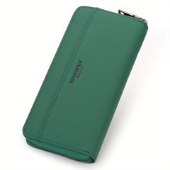 HUMERPAUL Women's Leather Wallet Long Travel Money Bag with Multiple Compartment