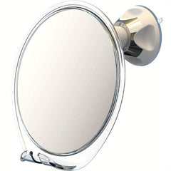 Fogless Shower Mirror with Razor Holder & Swivel Mirror