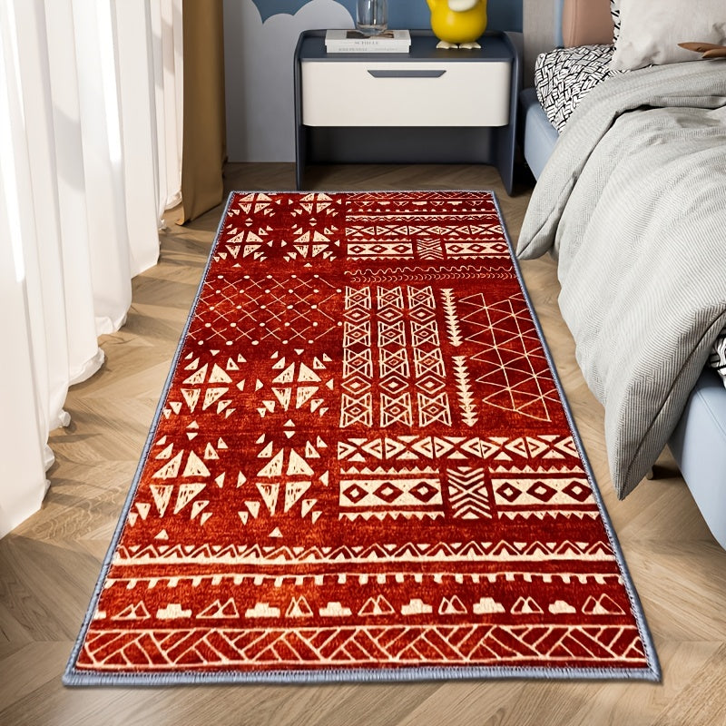 Geometric Pattern Loop Pile Fabric Rug - Various Sizes Available