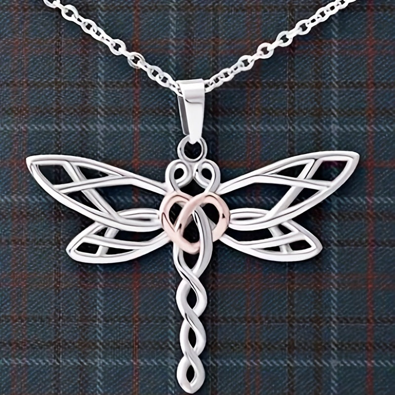 Dragonfly Pendant Necklace With Message Card - Gift For Daughter