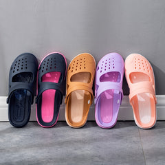 Women's Waterproof Cut-Out Flat Clogs